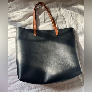 Madewell Black / Brown Transport Tote